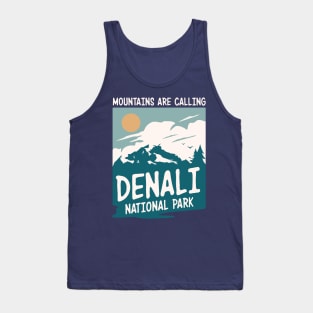 Alaska Denali National Park Retro Vintage Design Tank Top